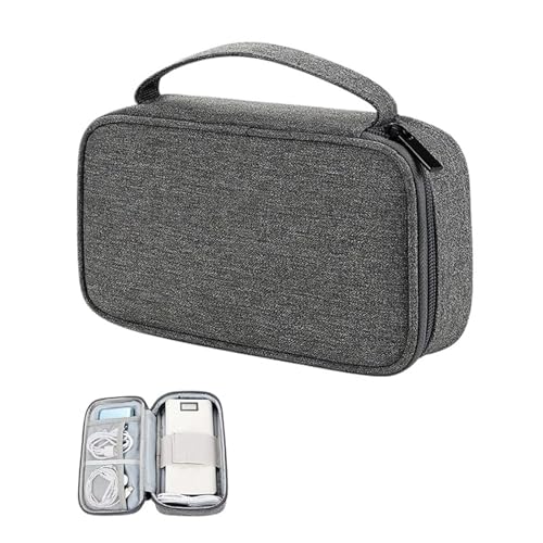 MZYFDC Reise Tragbare Digitale Zubehör Lagerung Tasche Organizer Von Handy U Disk Lade Bank Daten Kabel(M Dark Grey) von MZYFDC