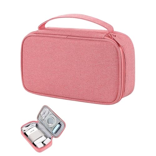 MZYFDC Reise Tragbare Digitale Zubehör Lagerung Tasche Organizer Von Handy U Disk Lade Bank Daten Kabel(M pink) von MZYFDC