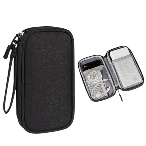 MZYFDC Reise Tragbare Digitale Zubehör Lagerung Tasche Organizer Von Handy U Disk Lade Bank Daten Kabel(S Black) von MZYFDC