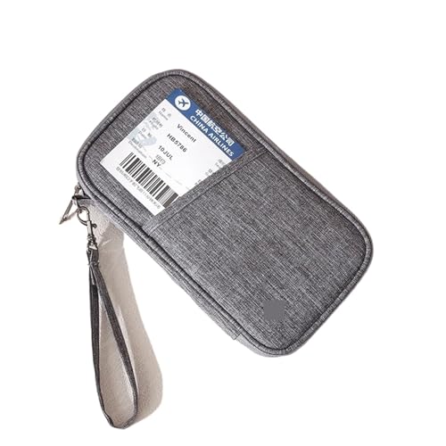 MZYFDC Reisepasshülle Tasche Familie RFID Blocking Wallet Reiseutensilien Dokument Organizer Kreditkarten Fall(Gray) von MZYFDC