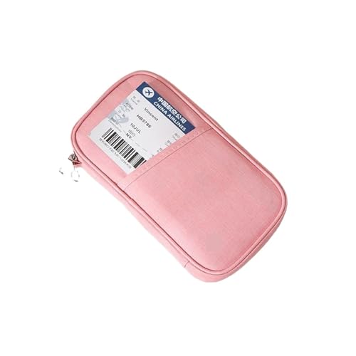 MZYFDC Reisepasshülle Tasche Familie RFID Blocking Wallet Reiseutensilien Dokument Organizer Kreditkarten Fall(Pink) von MZYFDC