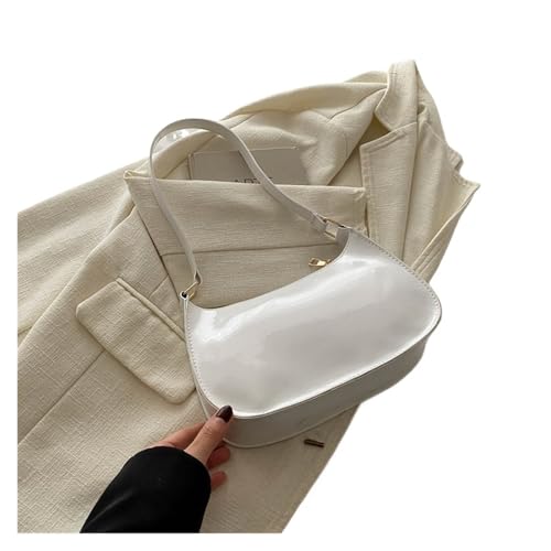 MZYFDC Retro Einfarbig Leder Schulter Tasche Mode frauen Handtaschen Casual Unterarm Tasche(Color:1) von MZYFDC