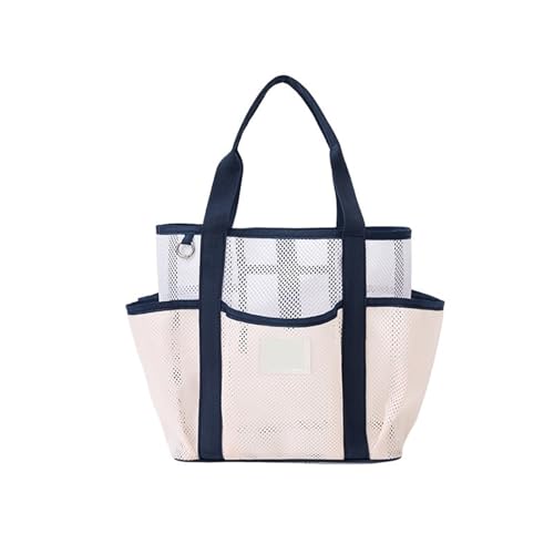 MZYFDC Tote Strandtasche Große Kapazität Faltbare Fitness Badeanzug Aufbewahrungstasche Tragbare Atmungsaktive Hand-gehalten Mesh(Pink) von MZYFDC