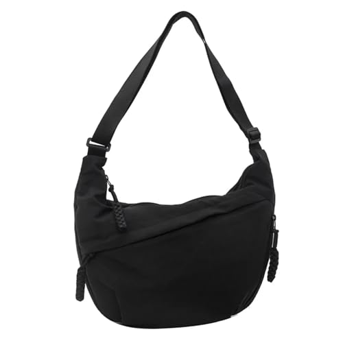 MZYFDC Umhängetasche Große Kapazität Damen Messenger Bag Freizeit Vielseitige Schulter Hobos Tasche(Black) von MZYFDC