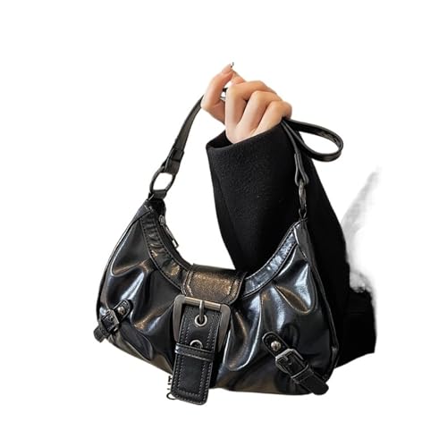 MZYFDC Umhängetasche Retro-Stil Mädchen Achseltasche Damentasche(Black) von MZYFDC