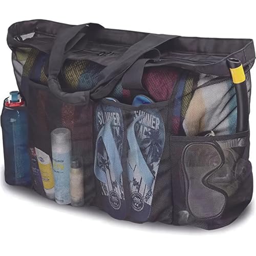 Sommer Extra Große Mesh Strand Tasche Handtücher Pack for Spielzeug Wasserdichte Unterwäsche Tote Finishing Organizer Handtasche von MZYFDC