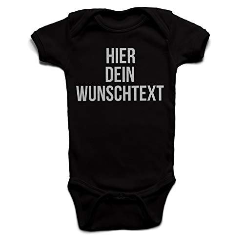 Baby Body mit Wunschtext - Selber gestalten mit dem Amazon Designertool - Tshirt Druck - Shirt Designer Babybody Strampler black 3-6 Monate von Ma2ca