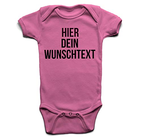 Baby Body mit Wunschtext - Selber gestalten mit dem Amazon Designertool - Tshirt Druck - Shirt Designer Babybody Strampler pink 3-6 Monate von Ma2ca