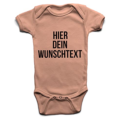 Baby Body mit Wunschtext - Selber gestalten mit dem Amazon Designertool - Tshirt Druck - Shirt Designer Babybody Strampler powderpink 12-18 Monate von Ma2ca