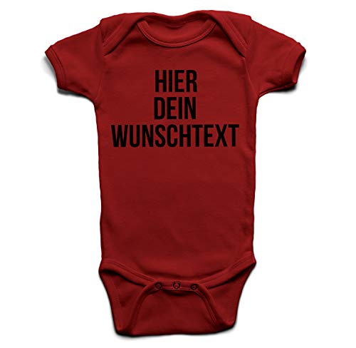 Baby Body mit Wunschtext - Selber gestalten mit dem Amazon Designertool - Tshirt Druck - Shirt Designer Babybody Strampler red 6-12 Monate von Ma2ca