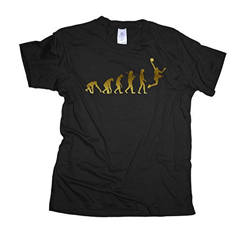 Basketball Gold Edition Rundhals Herren Evolution T-Shirt BC150-black-l von Ma2ca