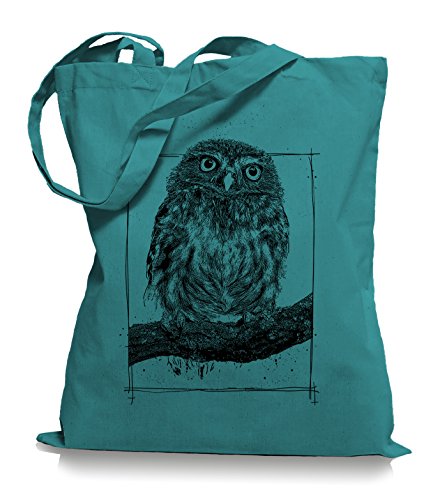 Big Owl Stoffbeutel |Eulen Eule Tragetasche Kult-emerald von Ma2ca