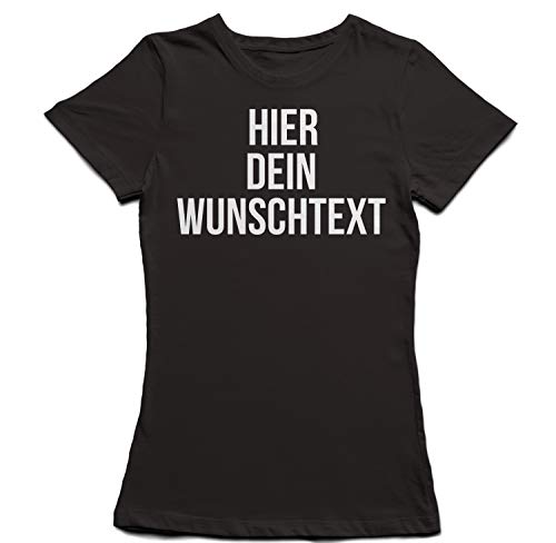 Damen Frauen T-Shirt mit Wunschtext - Selber gestalten mit dem Amazon T Shirt Designer - Tshirt Druck - Shirt Designer Rundhals Damen T-Shirt-Charcoal-s von Ma2ca