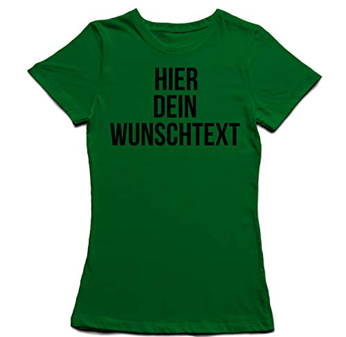 Damen Frauen T-Shirt mit Wunschtext - Selber gestalten mit dem Amazon T Shirt Designer - Tshirt Druck - Shirt Designer Rundhals Damen T-Shirt-Kelly-m von Ma2ca