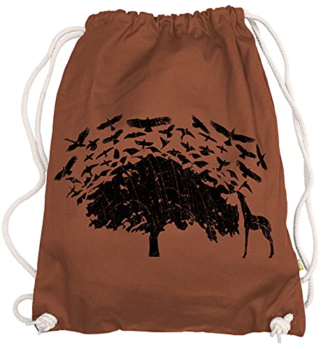 Ma2ca® - Birds of Tree Vögel Gymsac Turnbeutel - Stoffbeutel Tasche Hipster Sportbeutel Rucksack Bedruckt Vögel Natur von Ma2ca