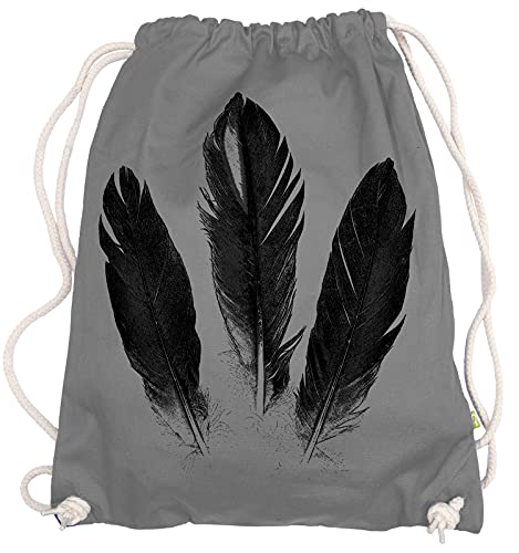 Ma2ca® - Feathers Feather Federn Gymsac Turnbeutel - Stoffbeutel Tasche Hipster Sportbeutel Rucksack Bedruckt von Ma2ca