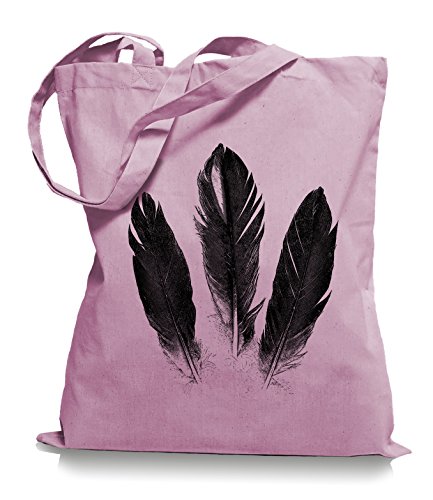 Ma2ca® Feathers Feder - Jutebeutel Stoffbeutel Tragetasche/Bag WM101-classic_pink von Ma2ca