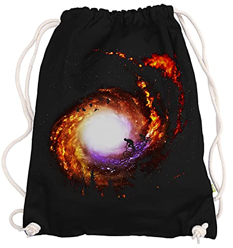 Ma2ca® - Galaxy Biker Bikes Gymsac Turnbeutel - Stoffbeutel Tasche Hipster Sportbeutel Rucksack Bedruckt von Ma2ca