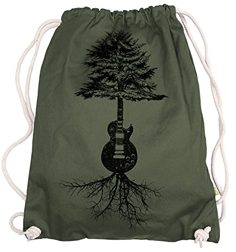 Ma2ca® - Guitar Tree Gitarre Gitarrenbaum Gymsac Turnbeutel - Stoffbeutel Tasche Hipster Sportbeutel Rucksack Bedruckt von Ma2ca