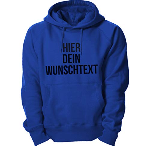 Ma2ca Kapuzenpullover mit Wunschtext/Selber gestalten mit dem Amazon T-Shirt Designer/Hoodie Druck/Shirt Designer Kapuzenpullover Hoodie-royal-m von Ma2ca