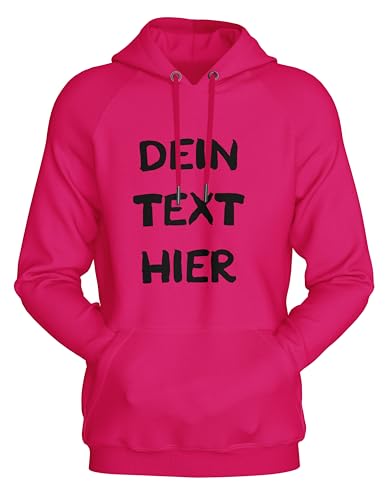 Ma2ca Damen Hoodie Kapuzenpullover Frauen mit Wunschtext Personalisieren/Selber gestalten für Jungesellenabschied JGA Magenta_pink xs von Ma2ca