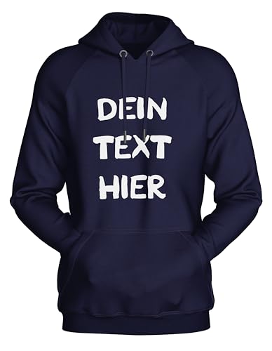 Ma2ca Damen Hoodie Kapuzenpullover Frauen mit Wunschtext Personalisieren/Selber gestalten für Jungesellenabschied JGA Navy_Blue s von Ma2ca