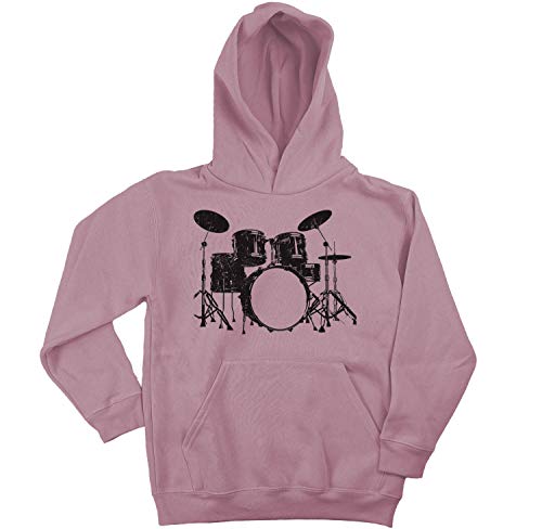 Ma2ca Drums Drummer Schlagzeuger Kinder Kapuzenpullover Hoodie-lightpink-l von Ma2ca