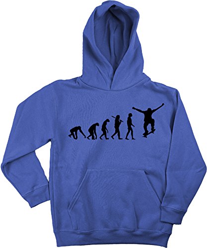 Ma2ca - Evolution Basketballer Basketball Kinder Kapuzensweatshirt Premium Kids Hoodie-royal-l von Ma2ca