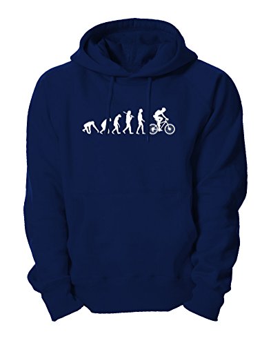 Ma2ca - Evolution Biker Fahrrad Kapuzensweatshirt-Navy-XXL von Ma2ca