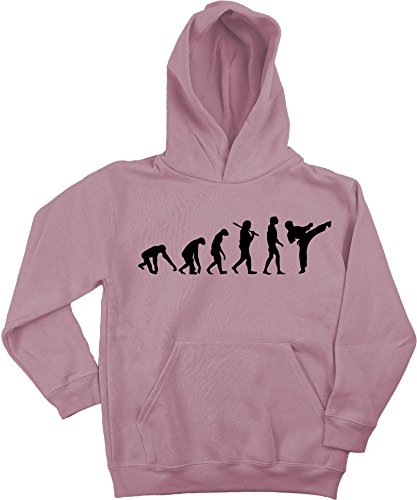 Ma2ca - Evolution Karate Kinder Kapuzensweatshirt Premium Kids Hoodie-lightpink-m von Ma2ca