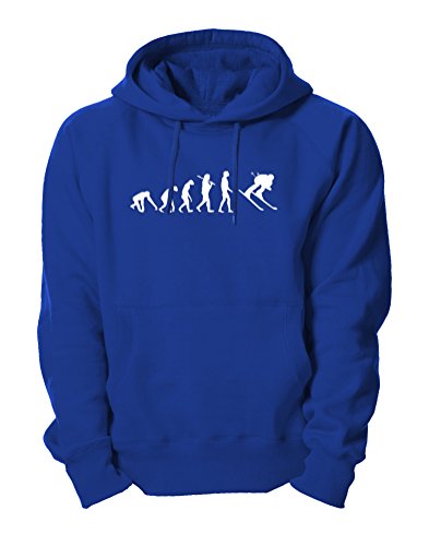 Ma2ca - Evolution Skifahrer Ski Kapuzensweatshirt-royal-l von Ma2ca