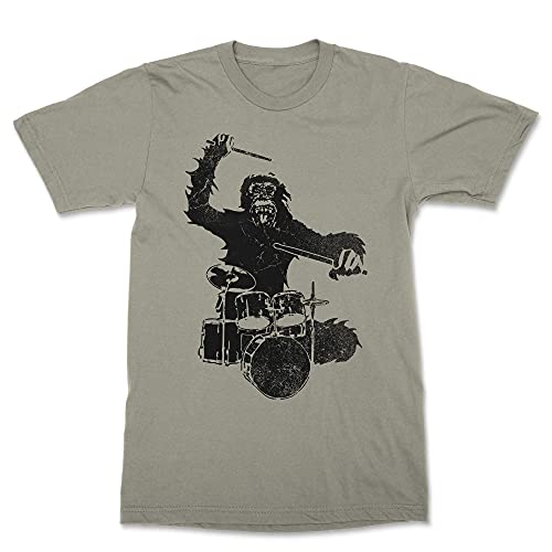 Ma2ca - Gorilla AFFE Ape - Drummer Schlagzeuger T-Shirt-Sand-XXL von Ma2ca