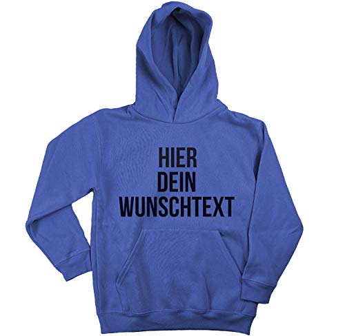 Ma2ca Kinder Kapuzenpullover mit Wunschtext/Selber gestalten mit dem Amazon T-Shirt Designer/Hoodie Druck/Shirt Designer Kinder Kapuzenpullover Hoodie-royal-XL von Ma2ca