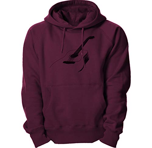 Ma2ca Unplugged Gitarre Kapuzenpullover Hoodie-Burgundy-m von Ma2ca