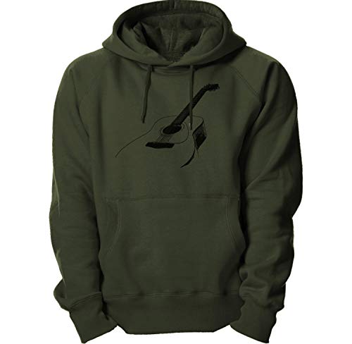 Ma2ca Unplugged Gitarre Kapuzenpullover Hoodie-Olive-XXL von Ma2ca