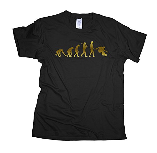 Skateboarder Gold Edition Rundhals Herren Evolution T-Shirt BC150-black-m von Ma2ca