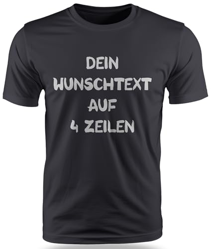 T-Shirt mit Wunschtext - Selber gestalten mit dem Amazon T Shirt Designer - Tshirt Druck - Shirt Designer Herren Männer T-Shirt-Darkgrey-s von Ma2ca