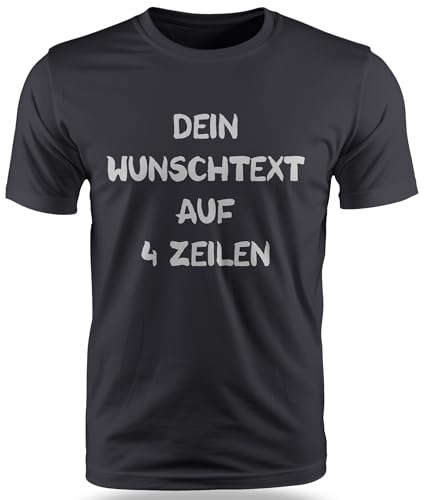 Ma2ca Herren T-Shirt - Darkgrey, XXL - Personalisierbares Druck T-Shirt mit Rundhals und Kurzarm - Nachhaltig - Komfort - 100% Baumwolle von Ma2ca
