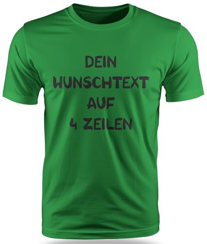 T-Shirt mit Wunschtext - Selber gestalten mit dem Amazon T Shirt Designer - Tshirt Druck - Shirt Designer Herren Männer T-Shirt-Kelly-XL von Ma2ca