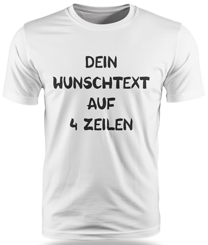 T-Shirt mit Wunschtext - Selber gestalten mit dem Amazon T Shirt Designer - Tshirt Druck - Shirt Designer Herren Männer T-Shirt-White-XL von Ma2ca