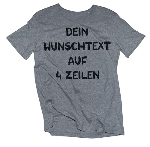 T-Shirt mit Wunschtext - Selber gestalten mit dem Amazon T Shirt Designer - Tshirt Druck - Shirt Designer Herren Männer T-Shirt-heathergrey-XL von Ma2ca