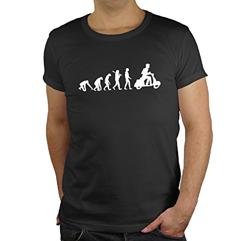 Vespa Regular Rundhals Herren Evolution T-Shirt BC150-black-l von Ma2ca