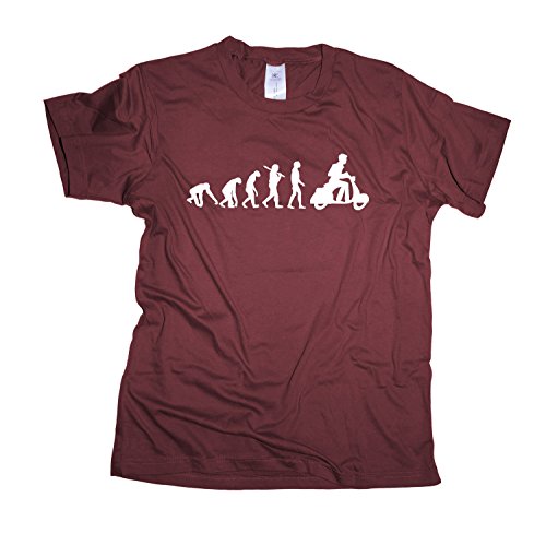 Vespa Regular Rundhals Herren Evolution T-Shirt BC150-burgundy-l von Ma2ca