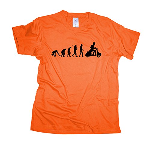 Vespa Regular Rundhals Herren Evolution T-Shirt BC150-orange-xl von Ma2ca