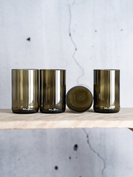 MaBe Trinkglas sustainable - 350ml - Upcycling aus der Weinflasche 4er Set von MaBe