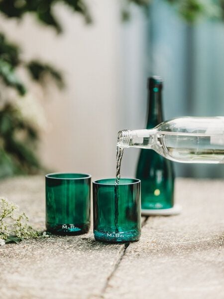 MaBe Nachhaltiges Trinkglas 1 Stk - handgefertigt aus leergetrunkenen Weinflaschen - 250ml von MaBe