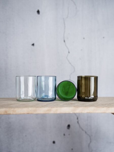 MaBe Trink Gläser UPCYCLING - nachhaltiges Geschenk für Hochzeit - Einzug - Geburtstag - 4er Set 250ml von MaBe