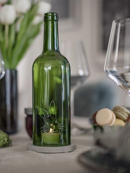 MaBe Windlicht mit Hasengravur - witzig, nicht nur zu Ostern von MaBe