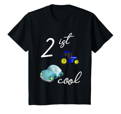 Kinder Traktor & Auto 2. Geburtstag Junge 2 Jahre Kindergarten T-Shirt Kinder Traktor & Auto 2. Geburtstag Junge 2 Jahre Kindergarten T-Shirt von MaHe Designs Kindergeburtstag & Kindershirts Kiddy
