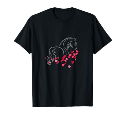Wunderschönes Pferdemotiv mit Liebe, reiten Mädchen Pferde T-Shirt von MaHe Designs reiten & Pferde